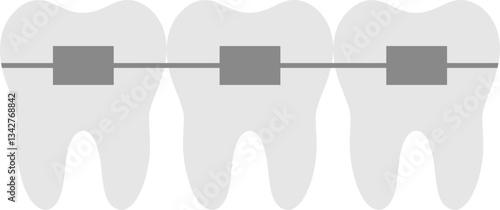 치아 교정 보철 벡터