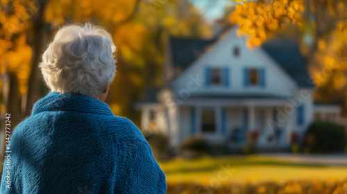 Golden Years and Home Equity: Senior Woman Contemplating a Reverse Mortgage for Financial Independence in Retirement