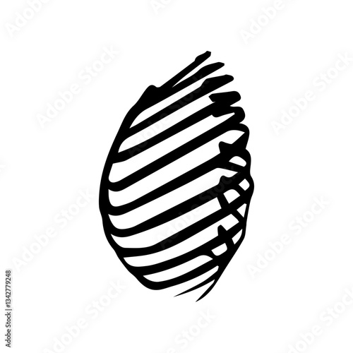 Ribcage lateral glyph icon