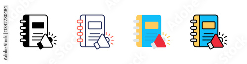 Audiobook Multi Style Icon Set Vector 