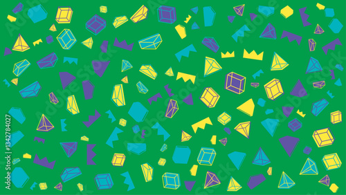 Abstract pattern memphis geometric background for decoration, poster, gift, wallpaper, fashion, web app design, merchandise, invitation, packaging, marketing ads, and presentation