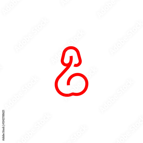 Male Gender Line Art Logo