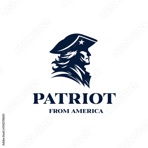 classic american patriot revolution war logo design