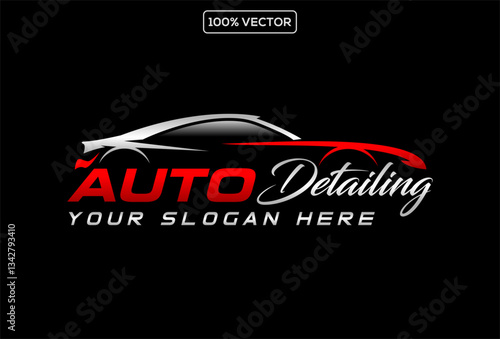 car wash auto detailing vector logo automotive logo design template