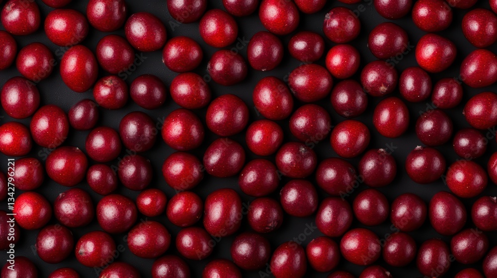 Abundant red cranberries on a dark background Abundant red cranberries on a dark background