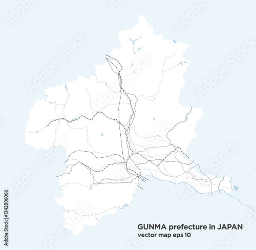 日本の群馬県のシンプルなロードマップ