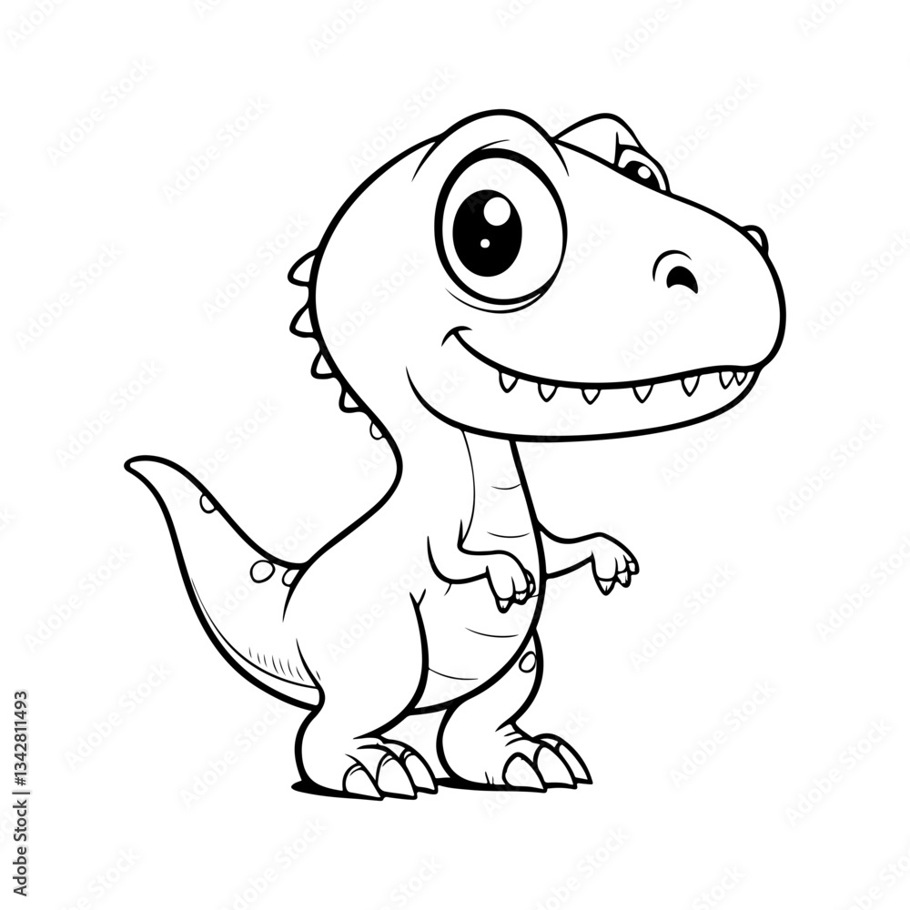 Fototapeta premium Dinosaur Coloring Book