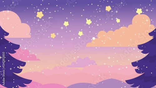 Footage of Twinkling Little Stars in Beautiful Majestic Sky Panoramic at Night