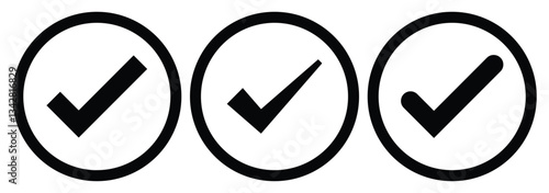 tick - symbol of certification and verification on social media and social network. Verified and certified official account and profile. Symbol, sign and icon. verified badge icon.