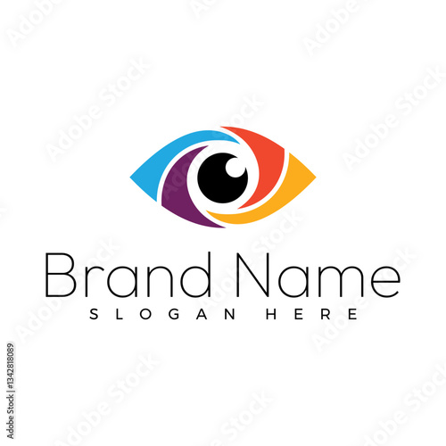 simple Eye Vision Logo. Seen Optical Logotype Design