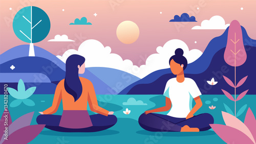 A haven for introspective souls where members engage in deep conversations and share insights on how to cultivate selflove resilience and personal growth.. Vector illustration