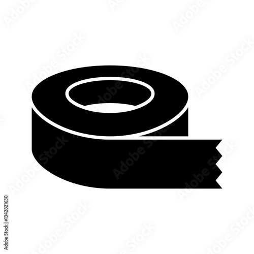 Adhesive tape icon isolated on white background.