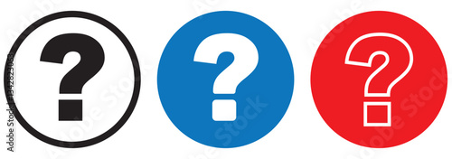 Question mark silhouette isolated on white background. Question mark icon vector illustration design. Variety Colorful Design.