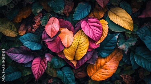 Autumn Leaves in Heart Shape