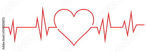 heart rate icon. Heart beat icon set. Heart shape with pulse line. cardiology heart rate icon sign. Heart shape with pulse line. electrocardiogram ecg vector icon . normal heart rhythm. 