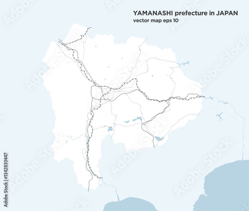 日本の山梨県のシンプルなロードマップ
