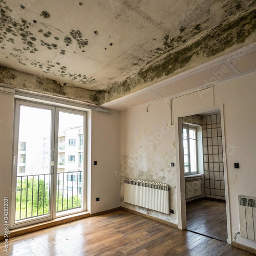 Apartment owners beware: Large mildew stains can deteriorate indoor air quality.condition, inspection, professional, property, management