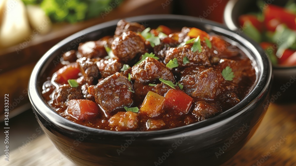 A vibrant medley of tender beef, fiery peppers, and fragrant spices, simmered together in a rich tomato sauce to create a chili con carne that tantalizes the senses. A vibrant medley of tender beef, fiery peppers, and fragrant spices, simmered together in a rich tomato sauce to create a chili con carne that tantalizes the senses.
