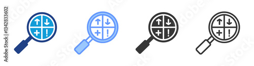 Swot Analysis icon set multiple style collection