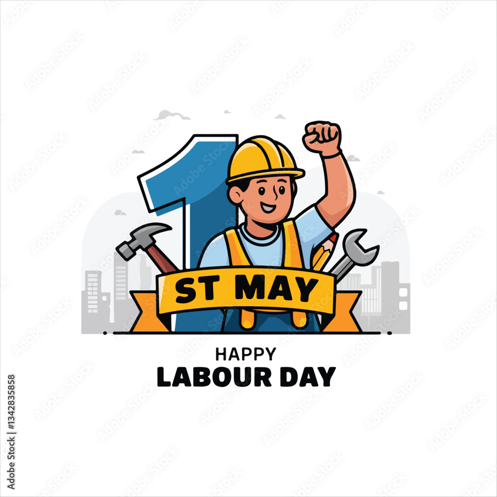 Happy Labour Day Illustration Happy Labour Day Illustration