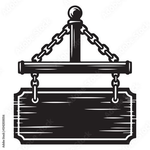 Vintage Wooden Signboard Illustration for Business and Advertising Designs
