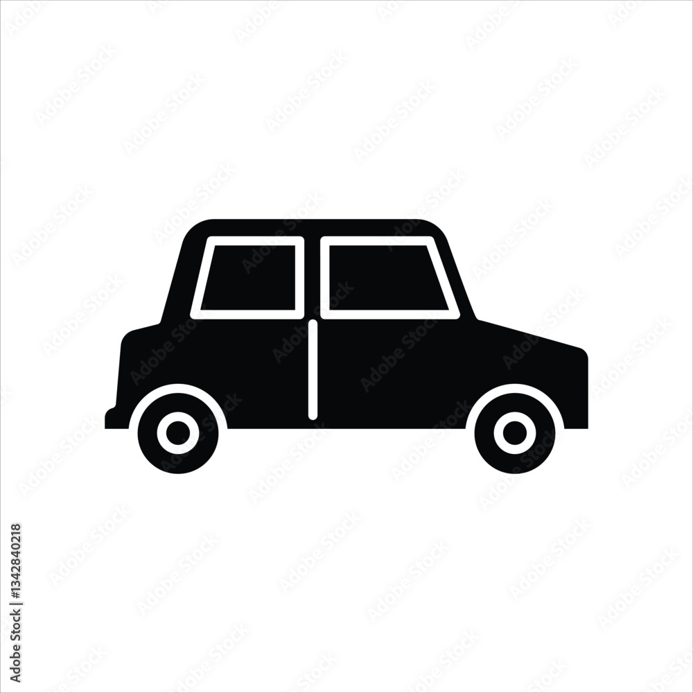 Flat Icon Classic yellow Car Land Transportation Flat Icon Classic yellow Car Land Transportation