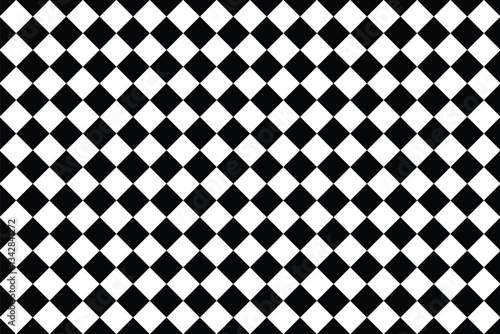 Seamless harlequin pattern-black and white. line diagonal diamond seamless pattern. horizontal black halftone of diamond shape design for pattern and background. Seamless harlequin pattern with black.