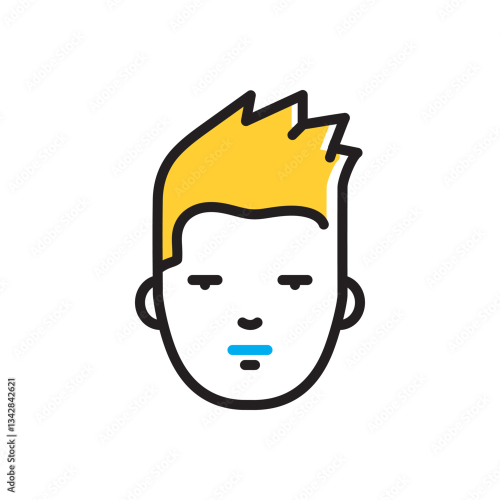 Fototapeta premium Multi color icon for face