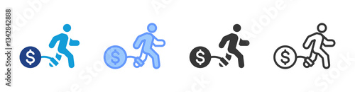 Liability icon set multiple style collection