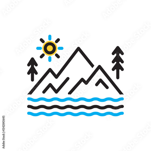 Multi color icon for valley