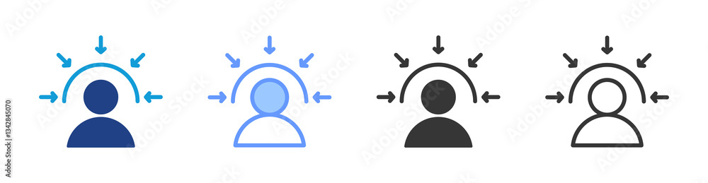 Customer Centric icon set multiple style collection Customer Centric icon set multiple style collection
