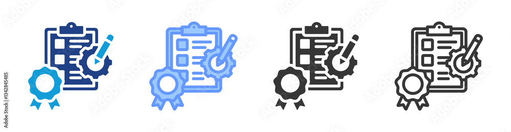 Quality Control icon set multiple style collection Quality Control icon set multiple style collection