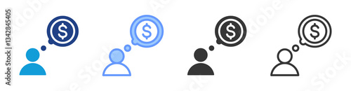 Expectation icon set multiple style collection