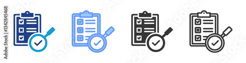Evaluation icon set multiple style collection