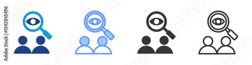 Survey icon set multiple style collection