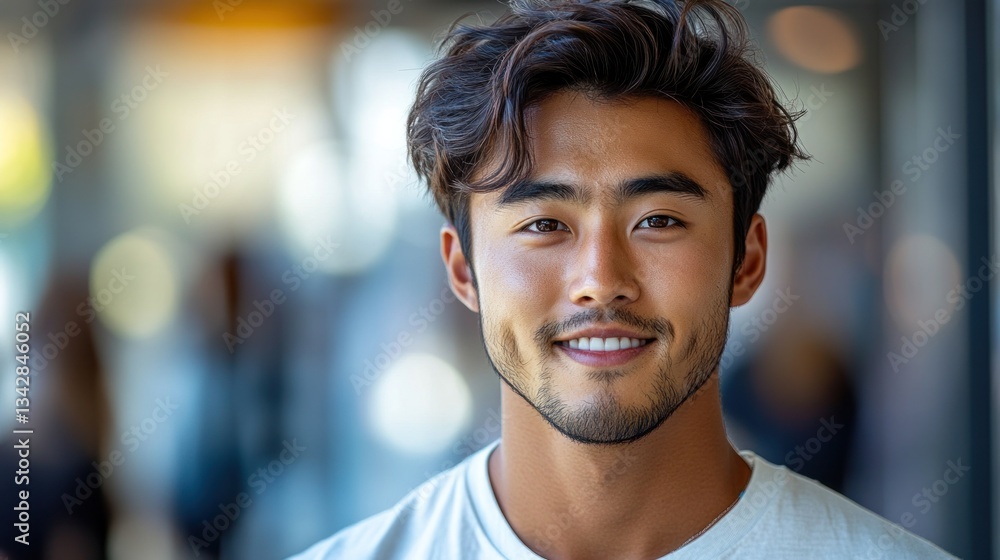 Obraz premium Portrait of a Smiling Asian Man