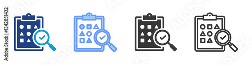 Random Sampling icon set multiple style collection