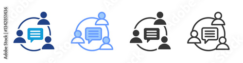 Focus Group icon set multiple style collection