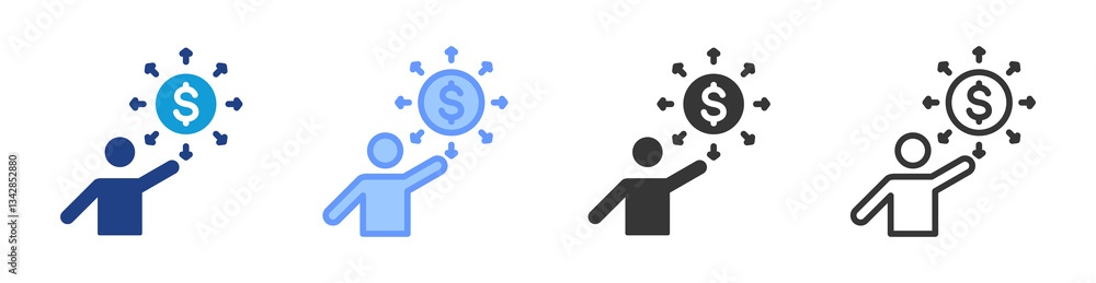 Obraz premium Liability icon set multiple style collection