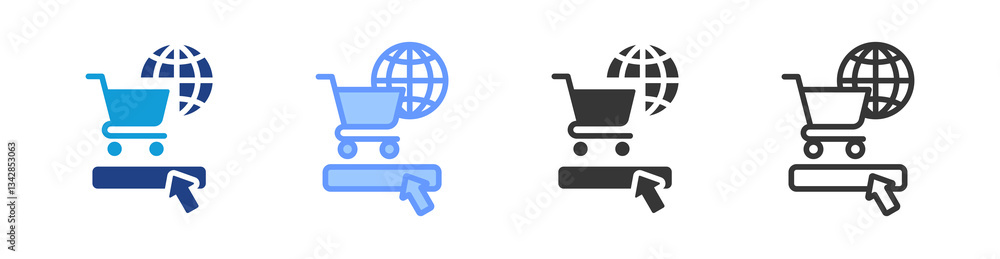 Ecommerce icon set multiple style collection Ecommerce icon set multiple style collection