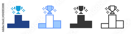 Competition icon set multiple style collection