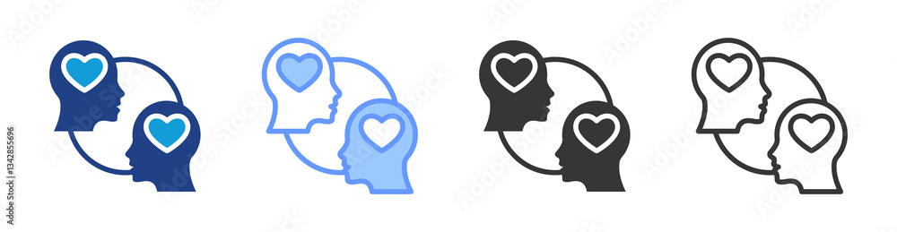 Empathy icon set multiple style collection Empathy icon set multiple style collection