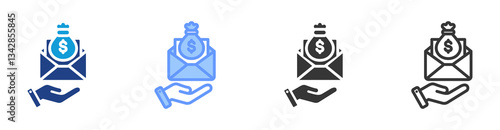 Subsidy icon set multiple style collection