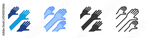 Outreach icon set multiple style collection