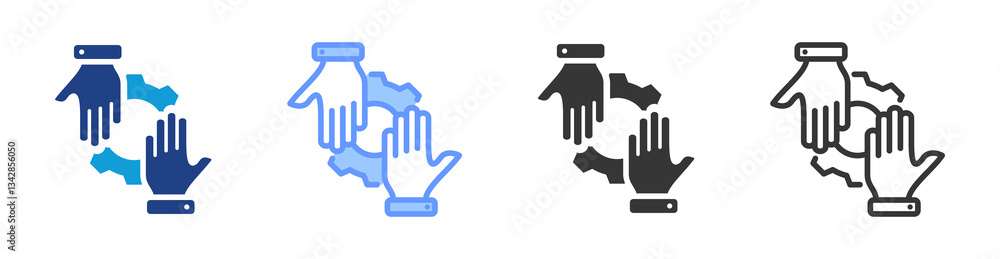 Fototapeta premium Support icon set multiple style collection