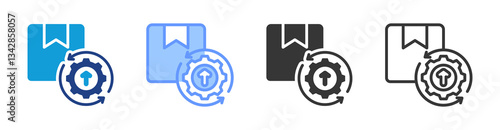 Continuous Improvement icon set multiple style collection