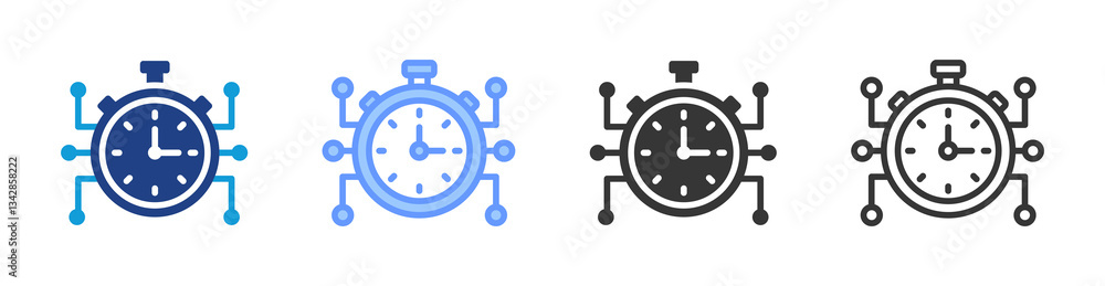 High Speed Machine icon set multiple style collection High Speed Machine icon set multiple style collection