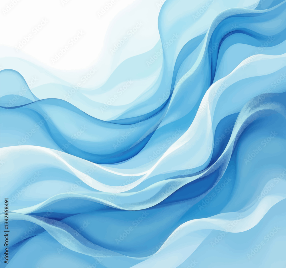 Obraz premium Abstract blue wave illustration 