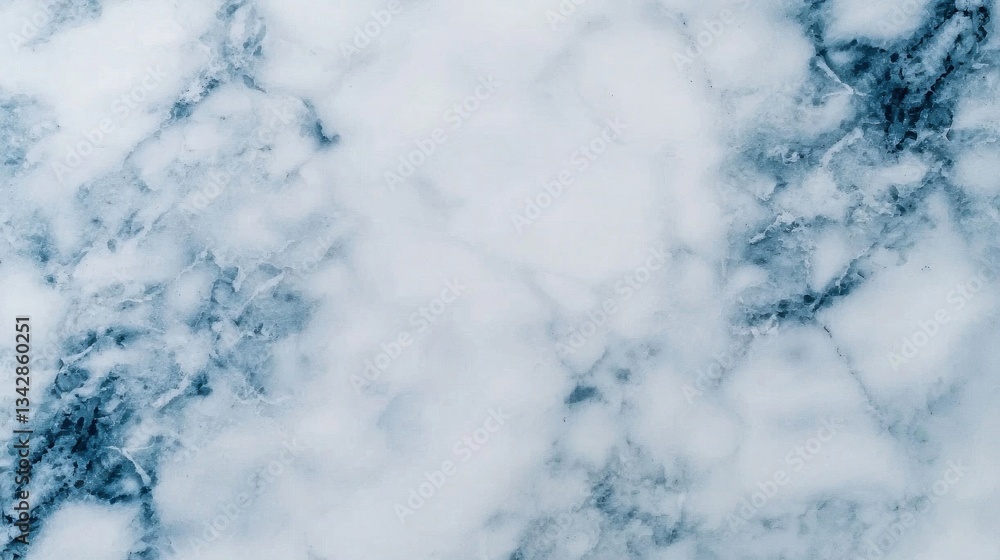 Fototapeta premium Beautiful Blue and White Marble Surface with Natural Veins and Texture