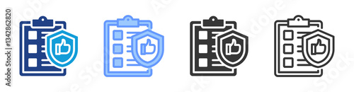 Reliability Program icon set multiple style collection